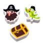 Preview: Jolly Roger Piraten Radiergummis 3er Set